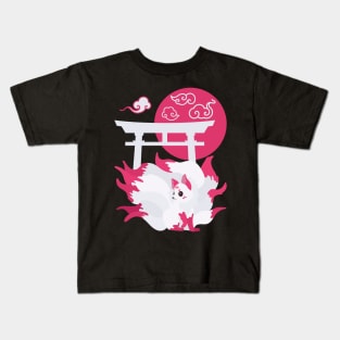 Anime Nine Tailed Fox Kitsune Kids T-Shirt